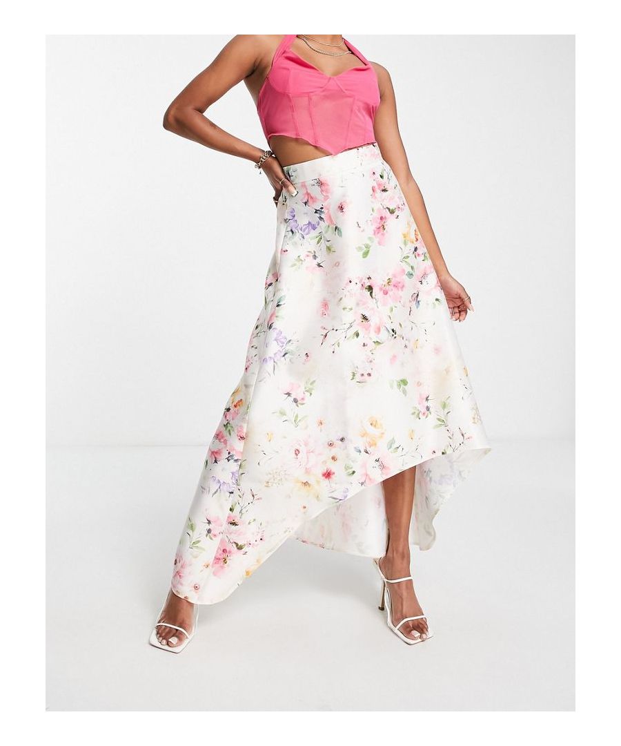 Skirts by ASOS Petite *insert heart-eyes emoji here​* High rise High-low hem Zip=back fastening Regular fit  Sold By: Asos