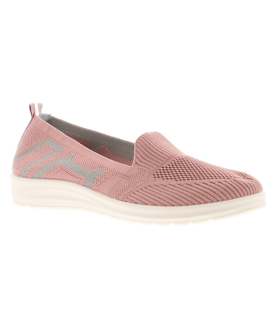 Platino Knit Womens Flat Shoes Pink | Platino