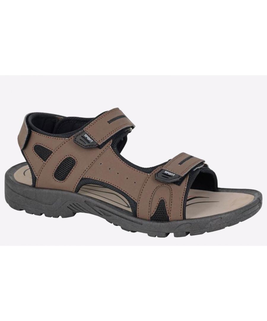 PDQ Creek Sports Sandals Mens - Brown - Size UK 6