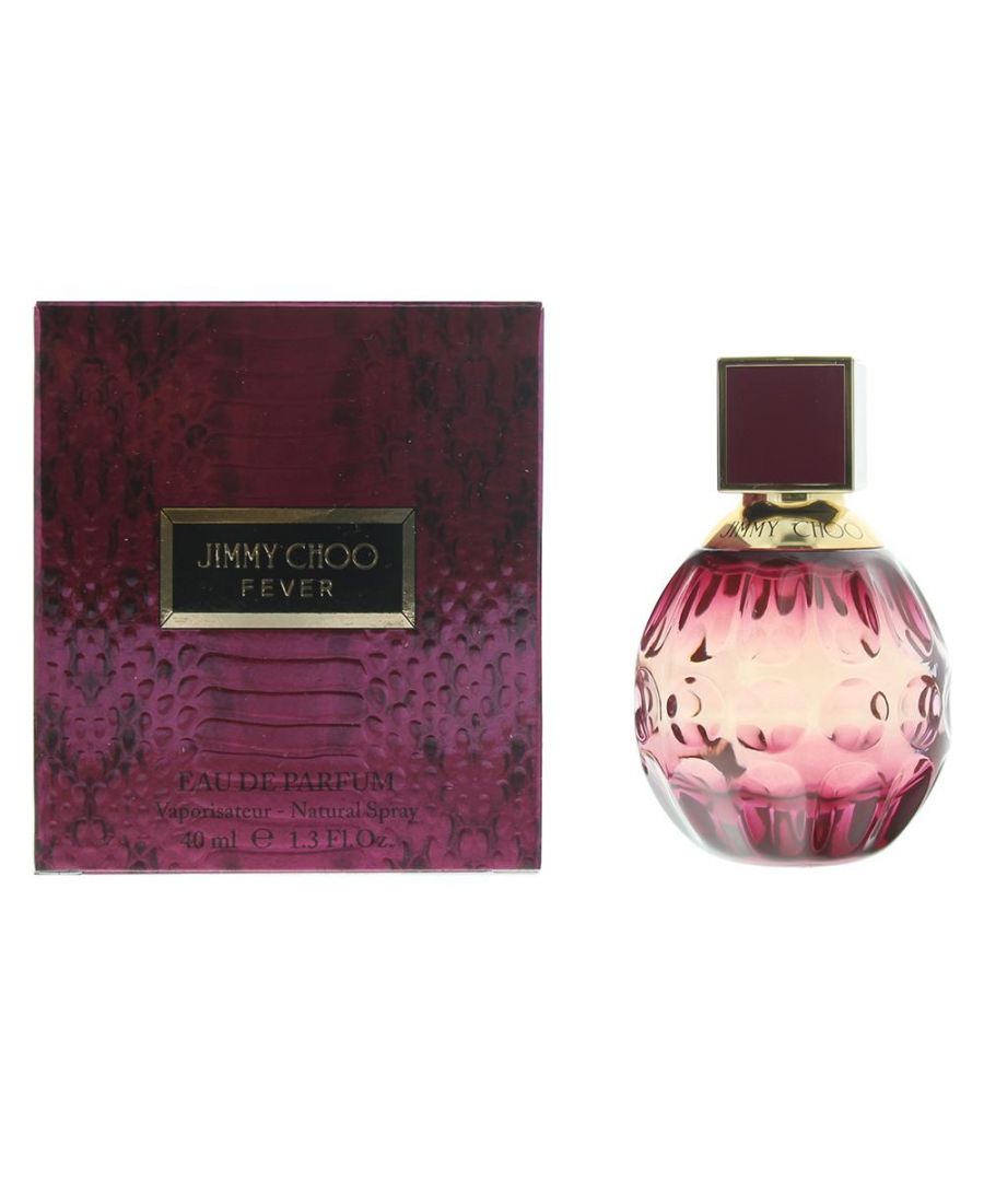 Jimmy Choo Fever is an oriental vanilla fragrance for women. Top notes are plum, lychee and grapefruit. Middle notes are heliotrope, vanilla orchid, jasmine and orange blossom. Base notes are tonka bean, benzoin, vanilla, coffee, hazelnut and sandalwood. Jimmy Choo Fever was launched in 2018 as an oriental vanilla fragrance.