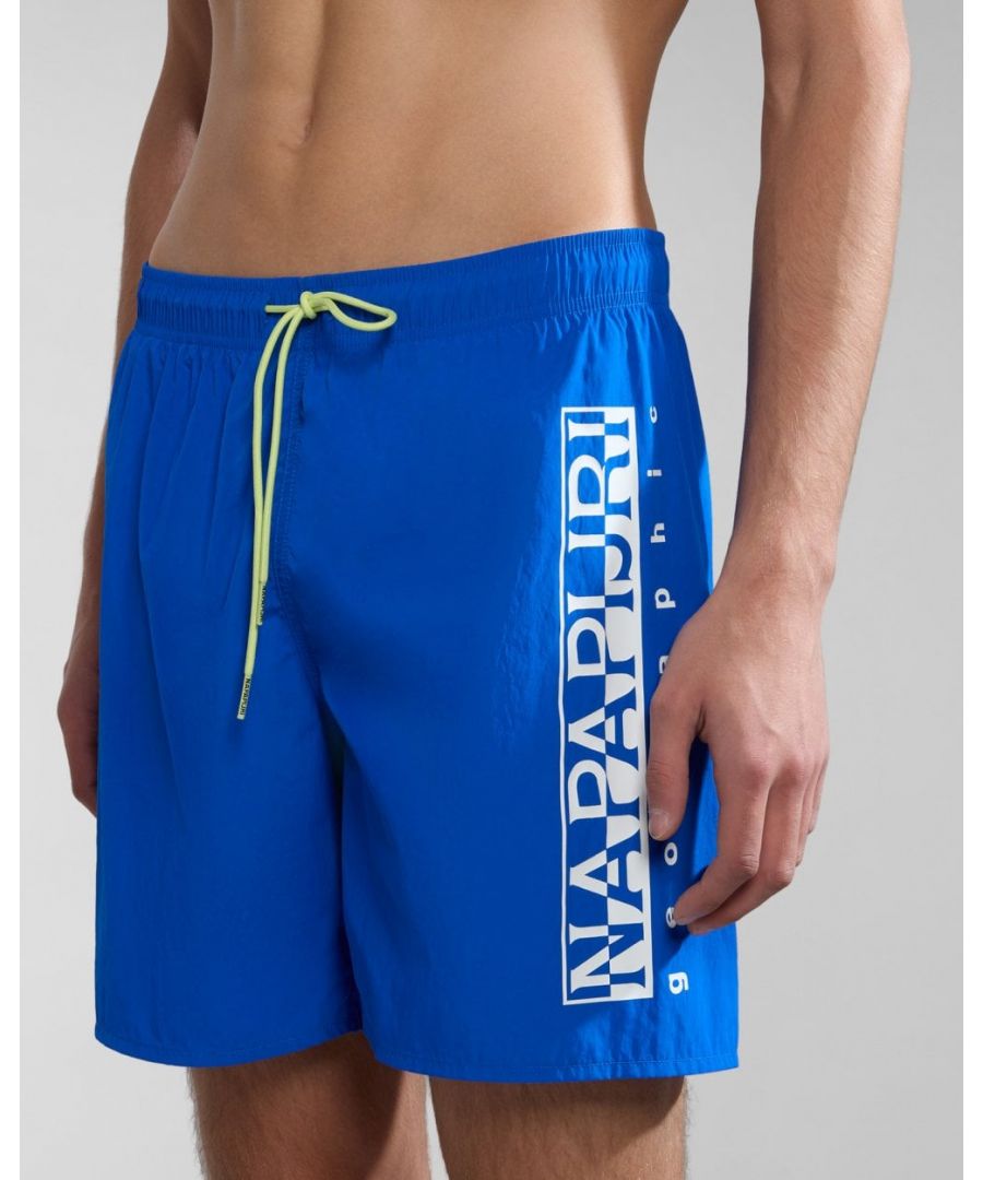 Napapijri V-Box 1 Mens Swim Shorts - Blue - Size Large