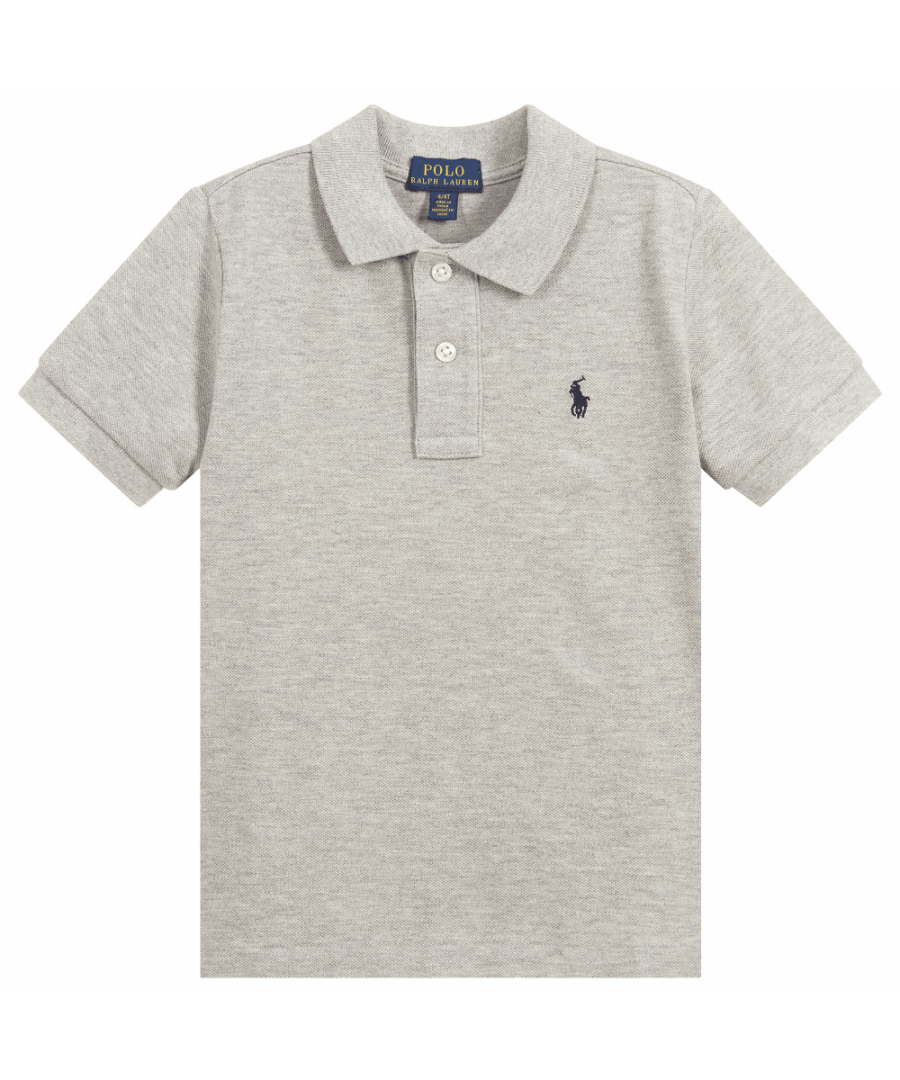 Image for Ralph Lauren Boy's Logo Polo T-shirt Grey Marl