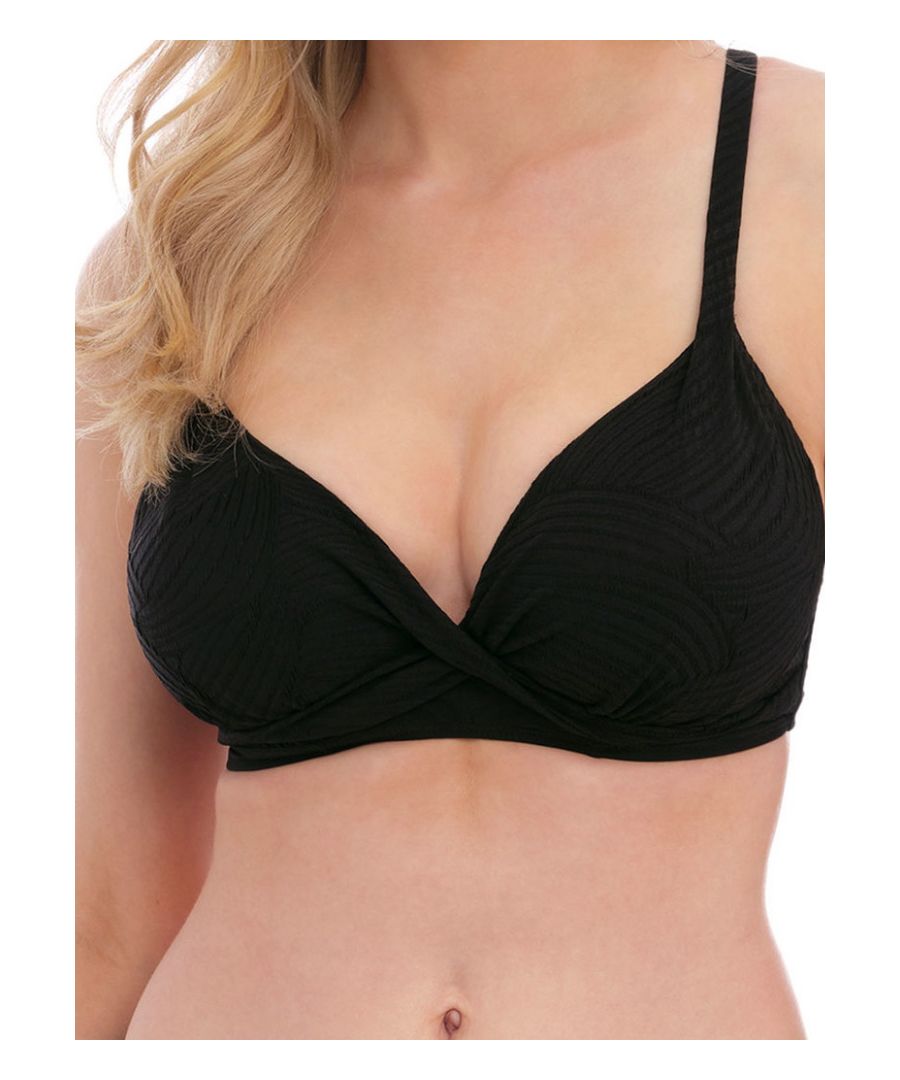 Fantasie Womens Ottawa Plunge Bikini Top - Black Polyamide - Size 38F