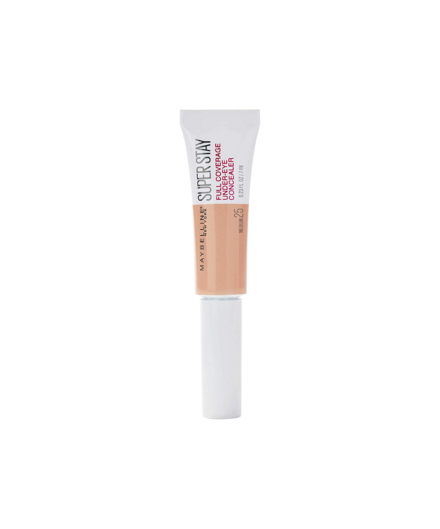 Dark circles or eye shadows? No problem! The Super Stay Under-Eye Concealer reliably covers you in seconds. Maybelline liquid concealer is skin pigmentation and thus provides optimal coverage for a 24-hour hold. Thanks to the flexible 2-in-1 applicator, it is super easy to use: with the wide side of the applicator, you can cover even the smallest pimples and imperfections. The promise: the Maybelline New York Super Stay under-eye concealer does not settle in the wrinkles, does not fade and is smudge-proof and waterproof. Whether on a strenuous day in the office or after a dancing night, Maybelline New York liquid concealer is always reliable. It guarantees you a restful, fresh make-up look and is available in nine other shades.