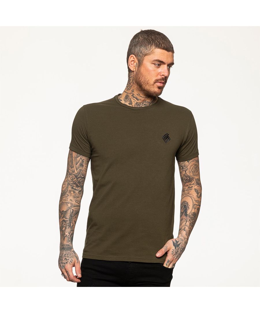 Enzo Men’s Green Designer Athletic Muscle Slim Fit T-shirt, Extra Stretch Fabric Provides Comfort and Fits Perfectly on the Body, Enzo Embroidered Logo on The Front, Crew Neck and Short Sleeves, 95% Cotton, 5% Elastane, Machine Washable and is Ideal for Gym and Casual Wear.