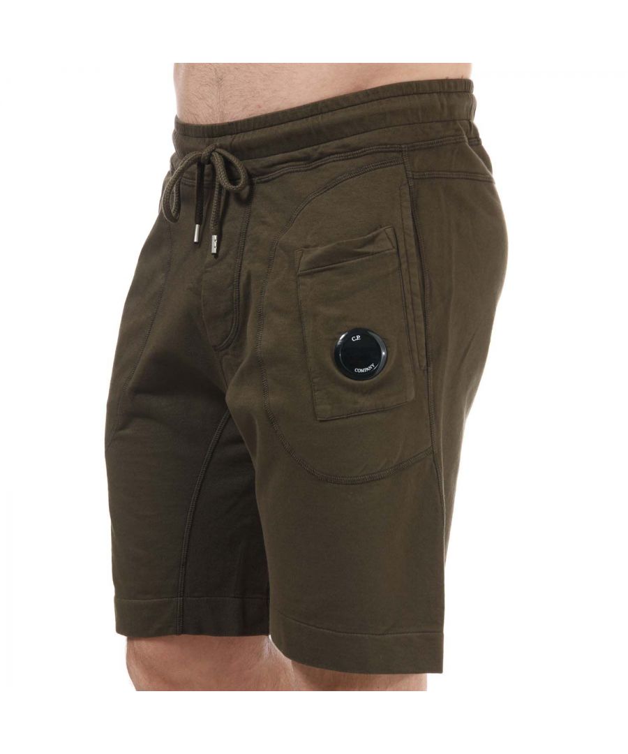 Image for Men's C.P. Company Lightweight Fleece Shorts in Khaki