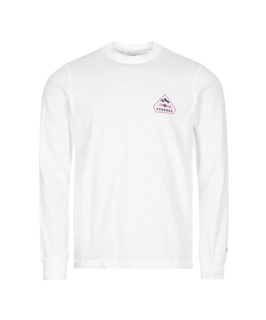 Image for Pyrenex Mens Crest Long Sleeve T-Shirt in White