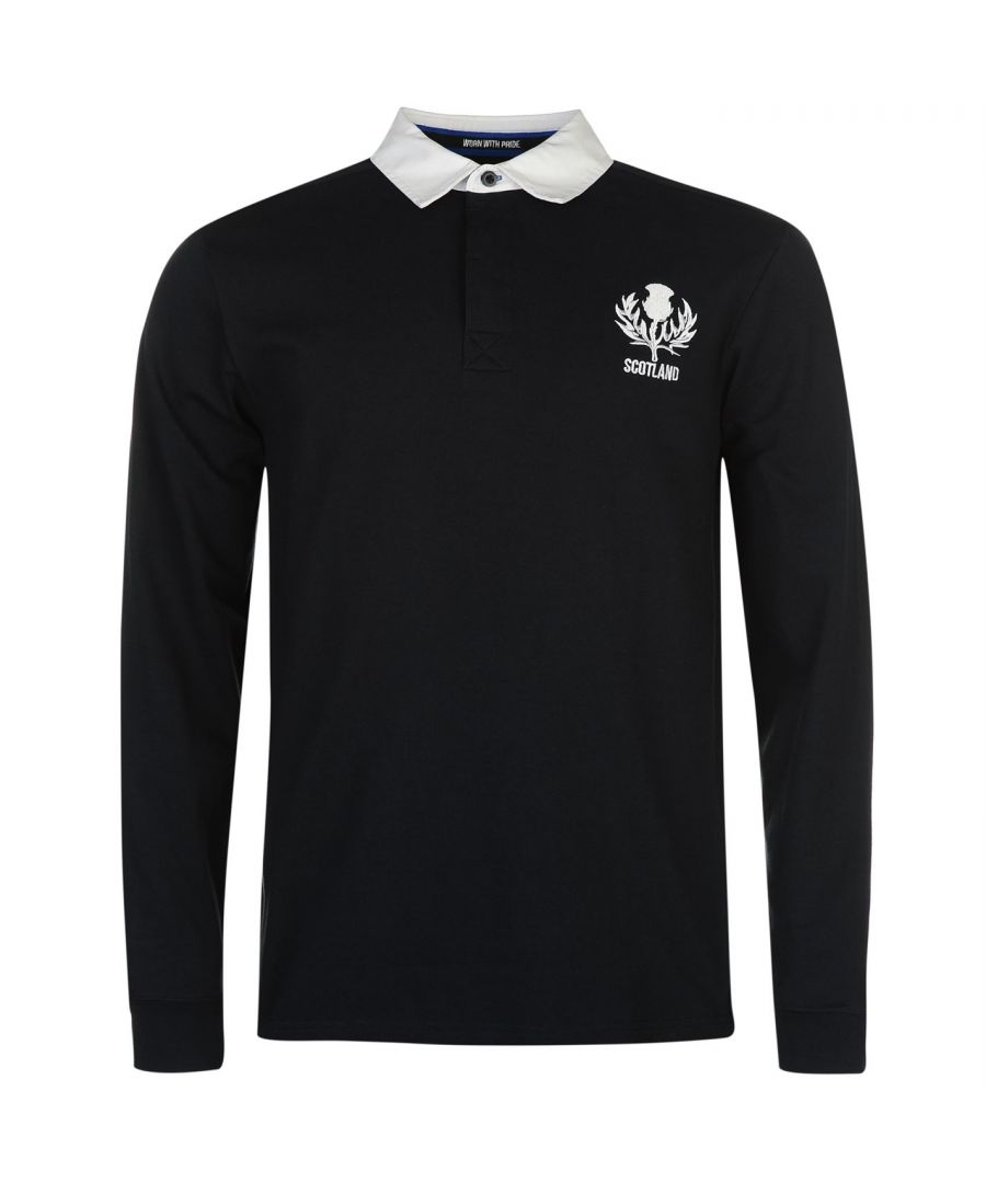 Image for Rugby World Cup Mens Long Sleeve Jersey Polo Shirt Top