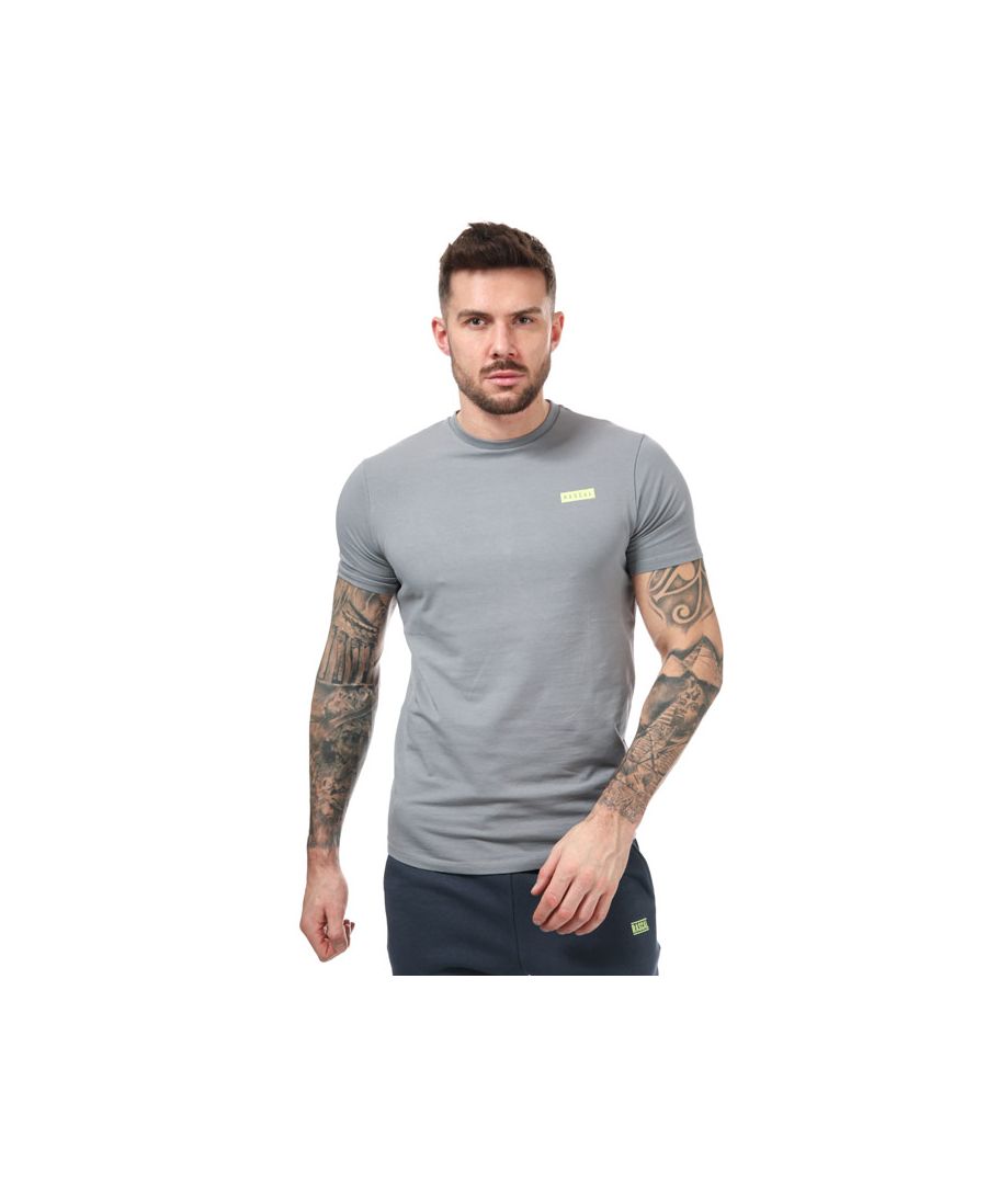 Mens Rascal Elite Stripe T- Shirt in grey.- Crew neckline.- Short sleeves.- Cotton blend fabric is ultra-soft and light.- Rascal box logo branding to the chest.- Gradient print on the back.- Regular-fit.- 96% Cotton  4% Elastane.  Machine wash at 30 degrees.- Ref: RCLTM10945