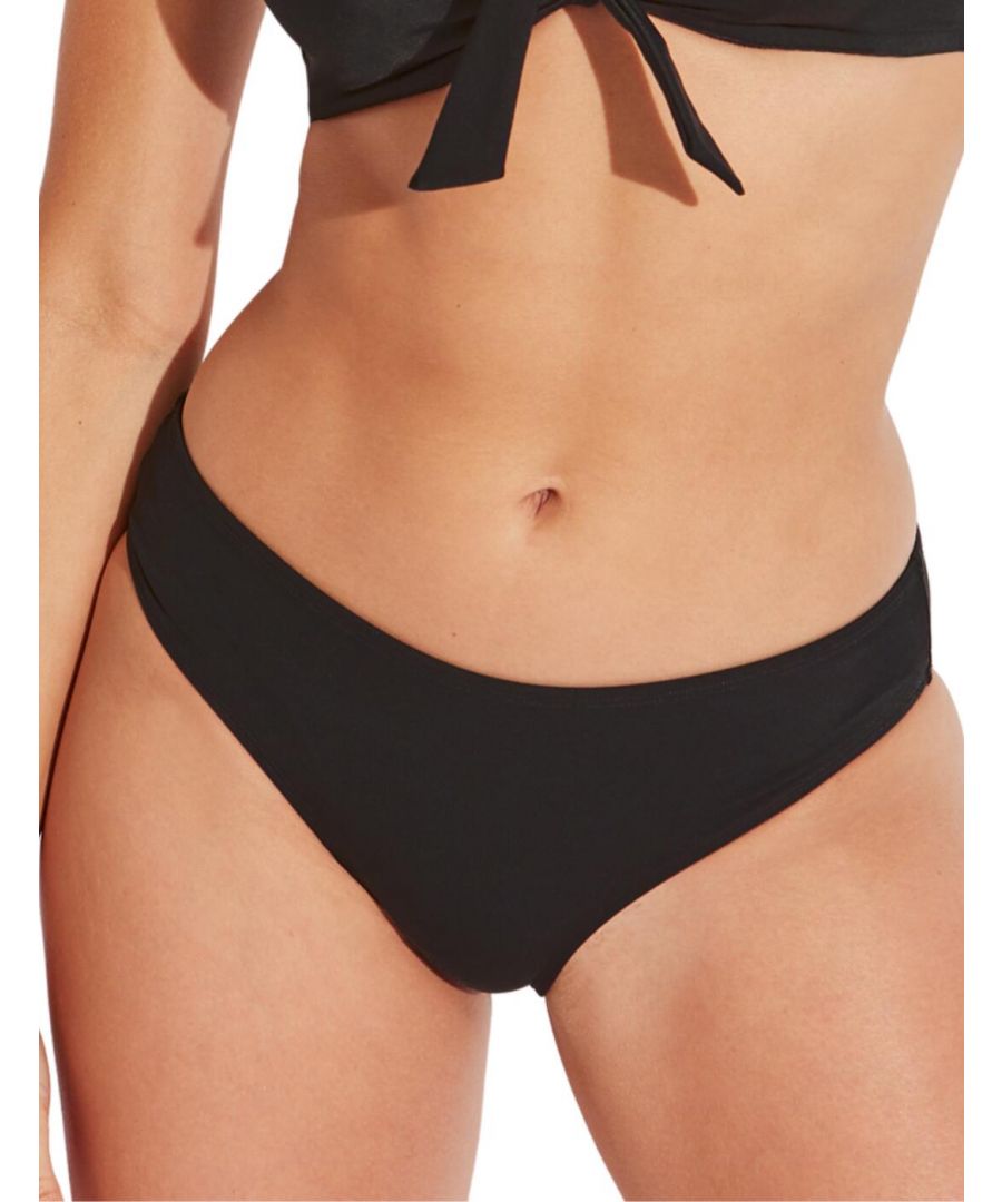 Pour Moi Womens Madrid Bikini Brief - Black Polyamide - Size 2XL