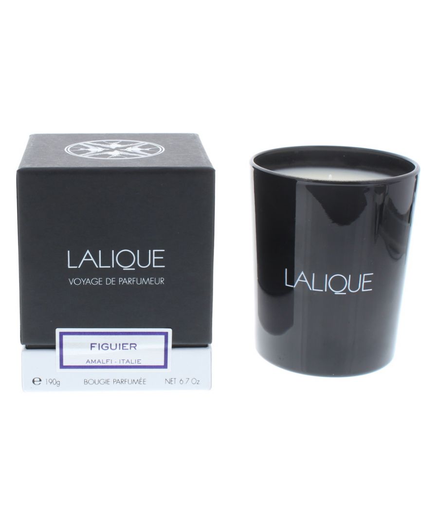 Lalique Parfums comes into the home with a luxurious collection of scented candles presented in a sleek black case. The Figuier scented candle evokes the Mediterranean spirit with the fragrance of citrus flowers, fresh and dried figs, cistus and laurel.