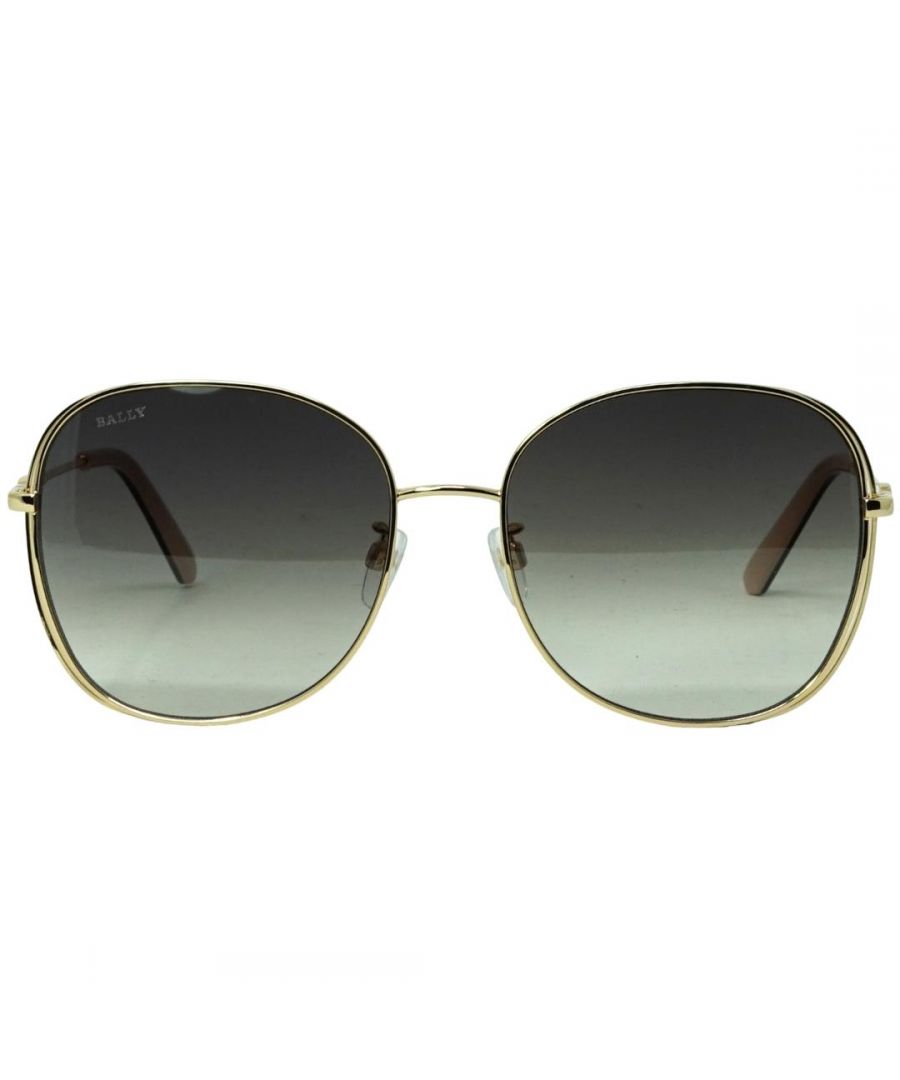 Bally BY0051-K 32B Gold Sunglasses. Lens Width = 61mm. Nose Bridge Width = 18mm. Arm Length = 145mm. Sunglasses, Sunglasses Case, Cleaning Cloth and Care Instrtions all Included. 100% Protection Against UVA & UVB Sunlight and Conform to British Standard EN 1836:2005