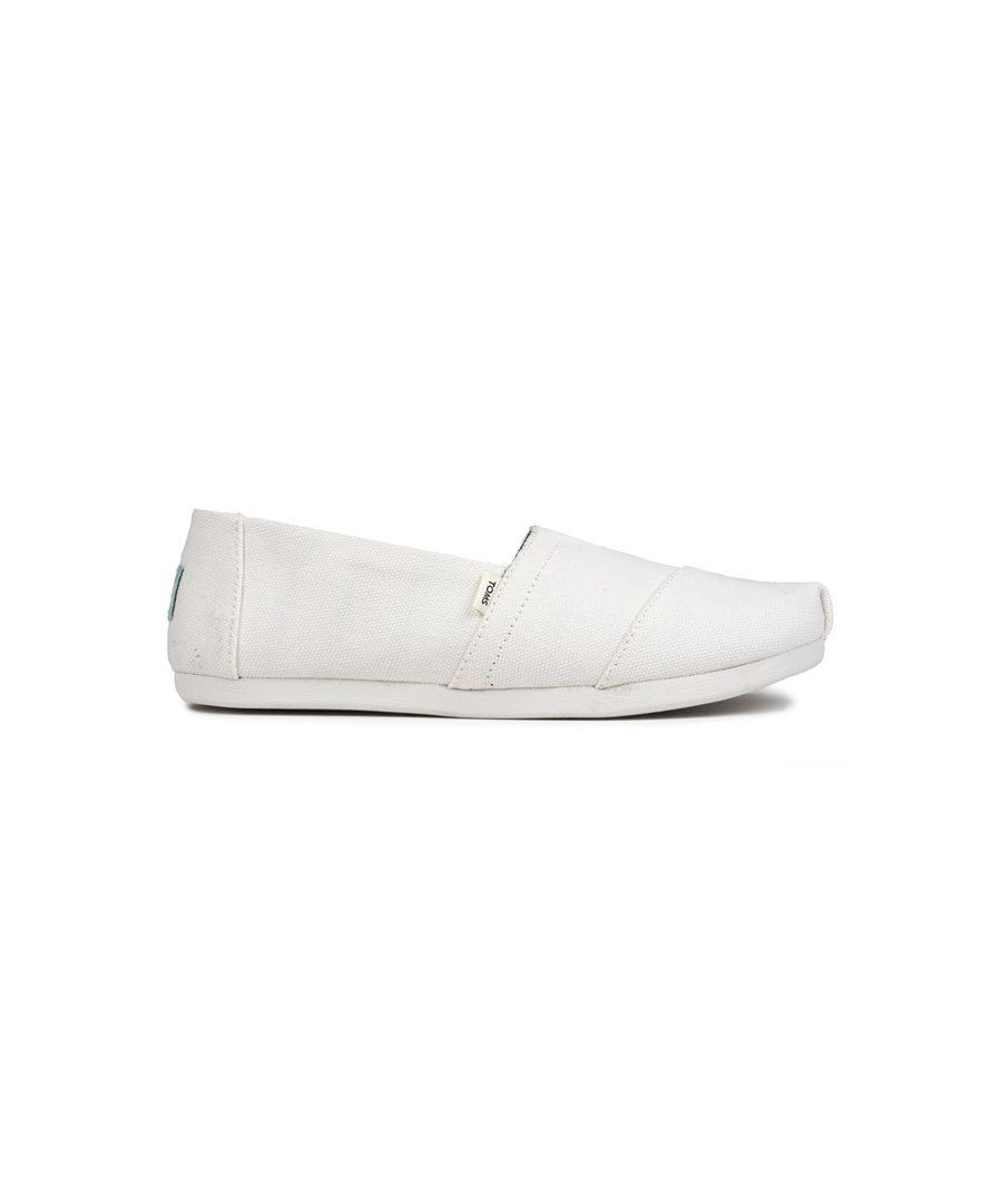 Toms Womens Classic Shoes - White - Size 4 (UK Shoe)