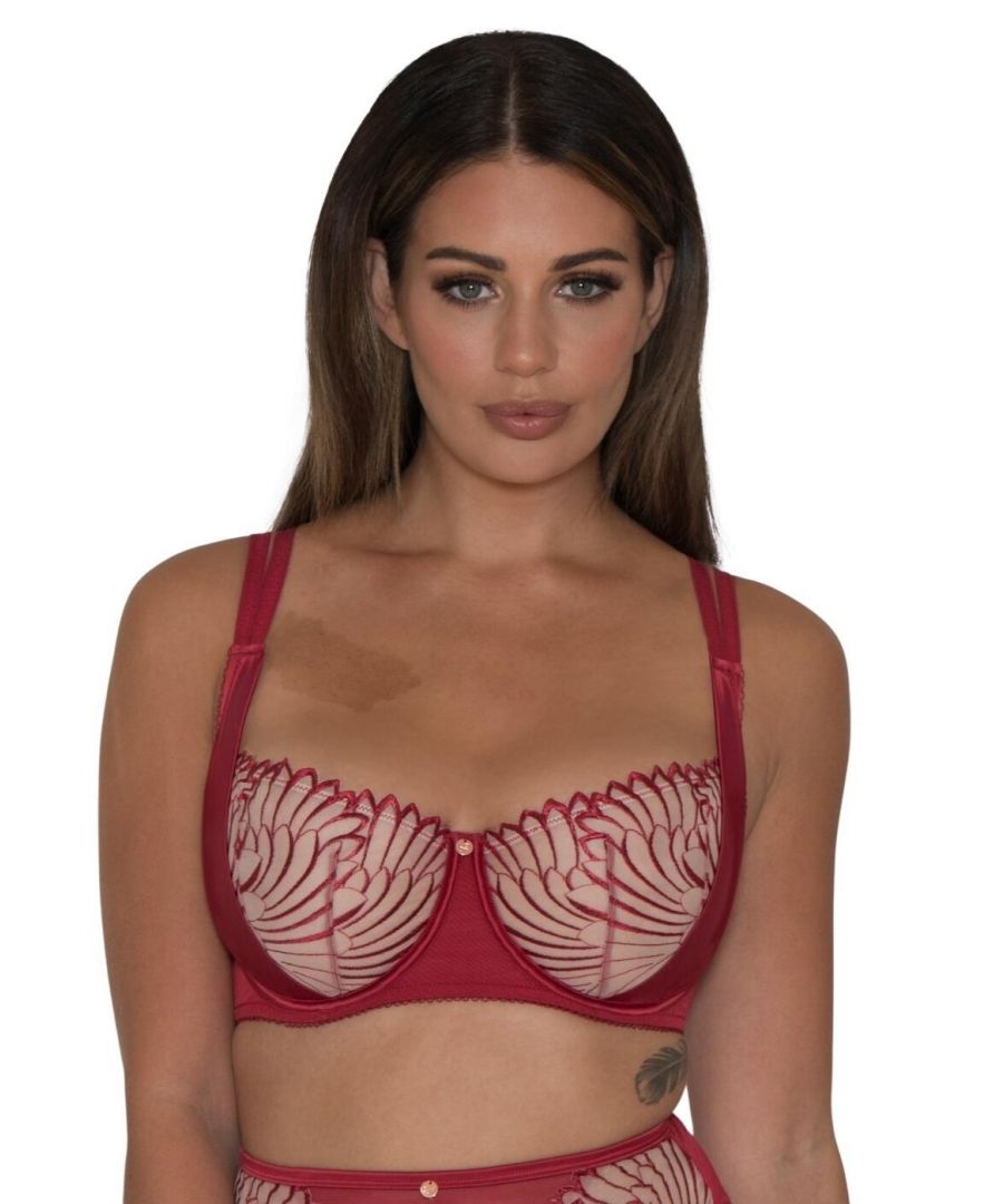 Curvy Kate Womens ST012100 Scantilly by Fallen Angel Balcony Bra - Red - Size 34FF