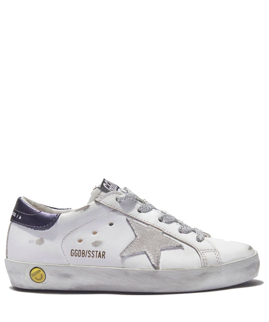 These Golden Goose Unisex trainers. Made from premium leather with a worn in look, these designer shoes also have camouflage print laces and the brand's signature star logo on the side. A durable rubber sole completes these luxury trainers that will take them on many adventures.