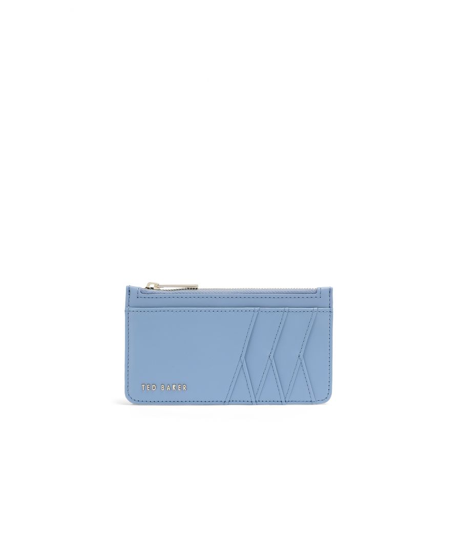 Image for Ted Baker Iyaana Smooth Zipped Card Holder, Pale Blue
