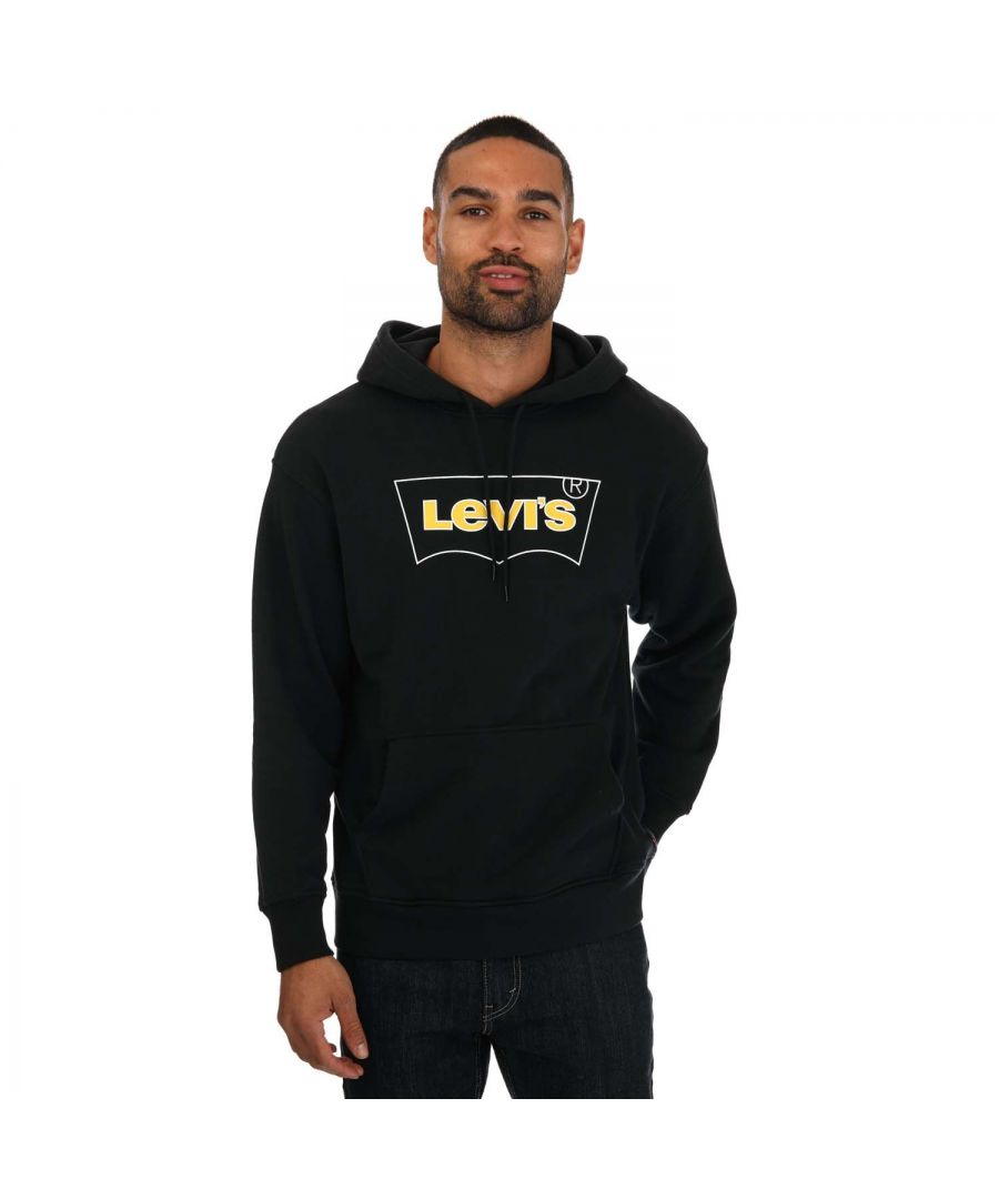 Levi's Relaxed Graphic Bat Wing hoodie voor heren, zwart