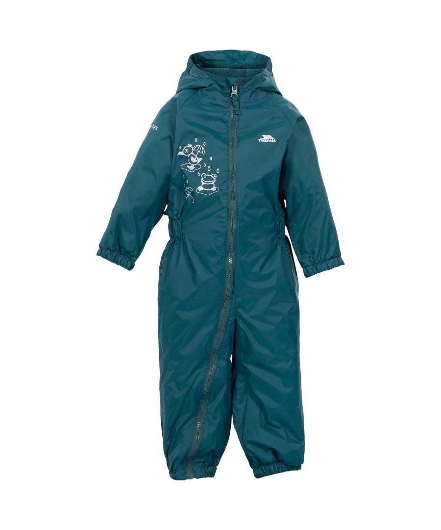 Image for Trespass Baby Unisex Dripdrop Padded Waterproof Rain Suit (Teal)