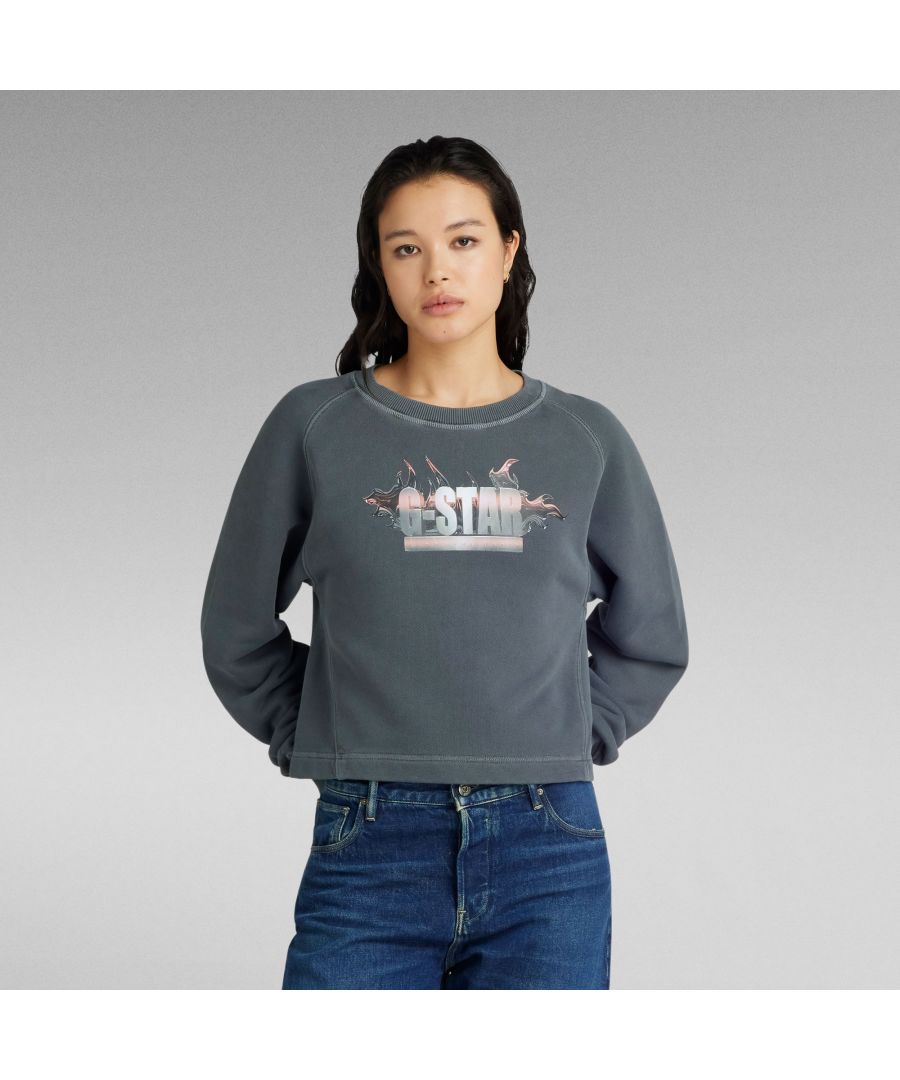 G Star Raw Womens G-Star RAW Overdyed Merch Loose Sweater - Black Cotton - Size Medium