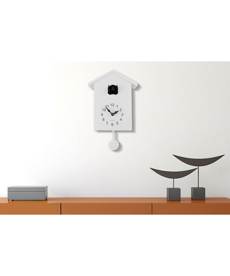 Image for Walplus White Cuckoo Clock - Black Window clock, Bedroom, Living room, Modern, Home office essential, Gift