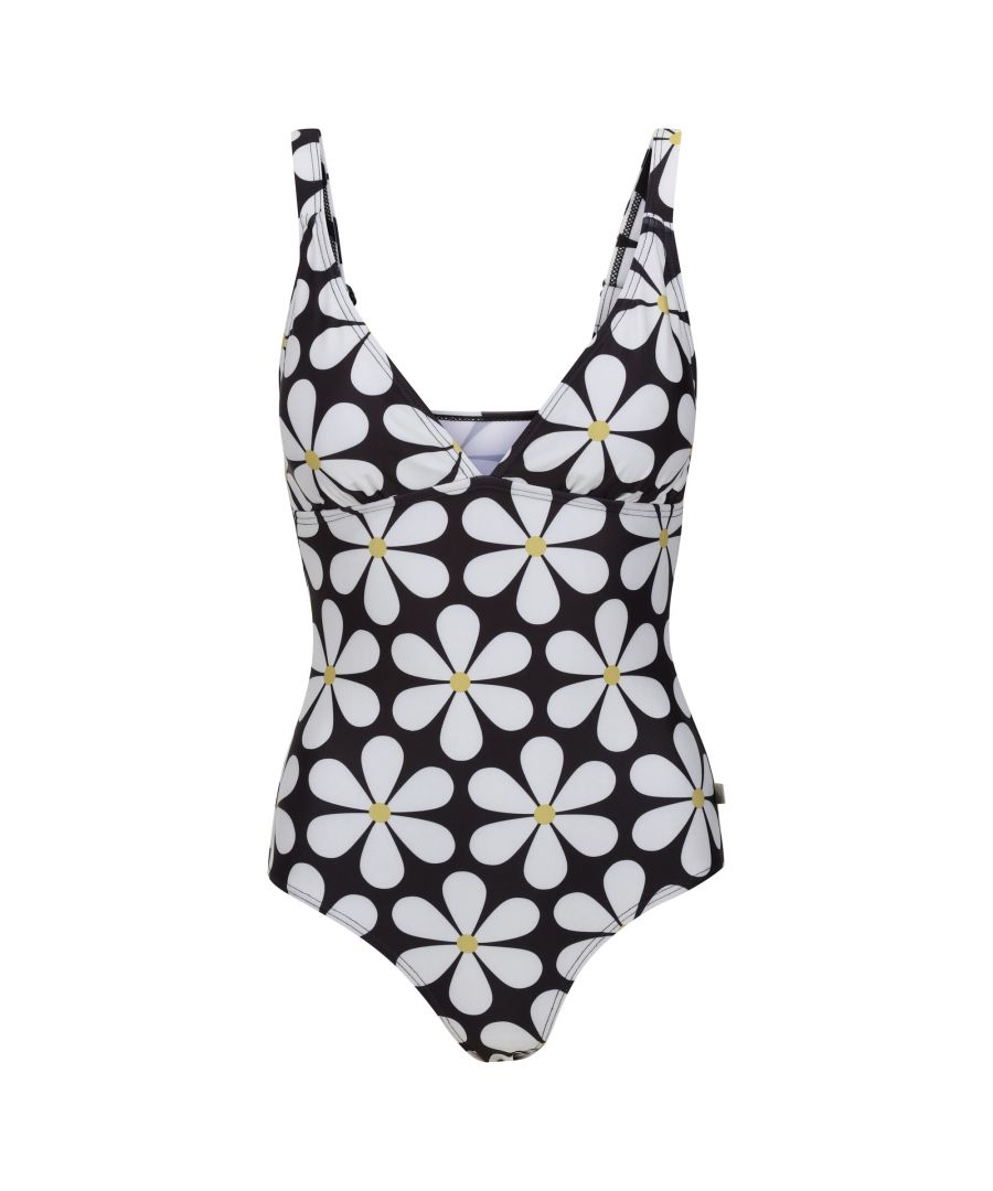 Regatta Womens/Ladies Orla Kiely Daisy One Piece Swimsuit (Black) - Size 8 UK