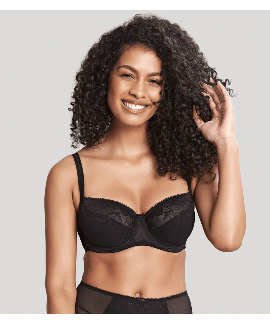  Other Stories frill hem gingham soft bra in black and white