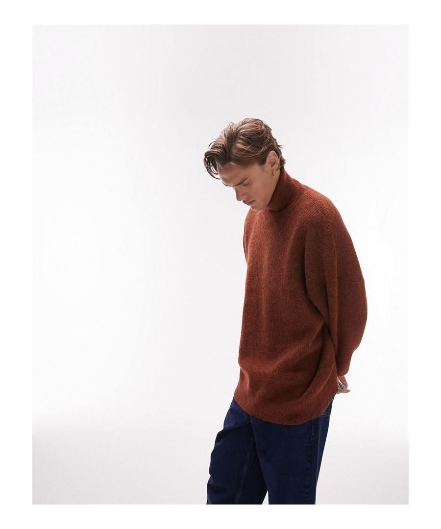 Jumpers & Cardigans by Topman Welcome to the next phase of Topman Roll-neck Drop shoulders Oversized fit Sold by Asos