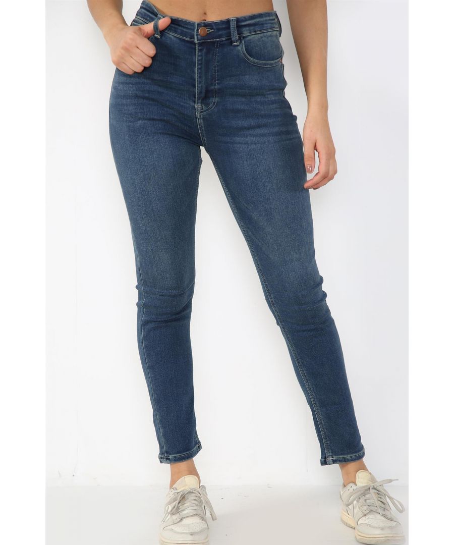MYT Womens cotton-rich Magic jeans. Inseam length 28 Inches. Skinny fit with a high waist. Made from premium bi-stretch fabric for support and comfort. Contoured waistband for no gaping at the waist and shaping darts to lift your silhouette. Hidden front pockets hold in your stomach. This pair of jeans hugs the body from hip to ankle.