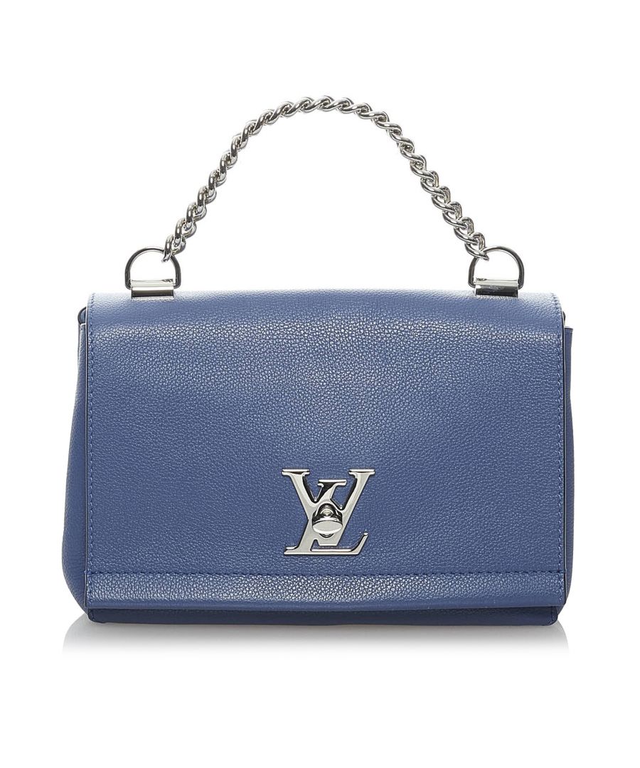 Louis Vuitton Pre-owned Womens Vintage LockMe II BB Blue Calf Leather - One Size