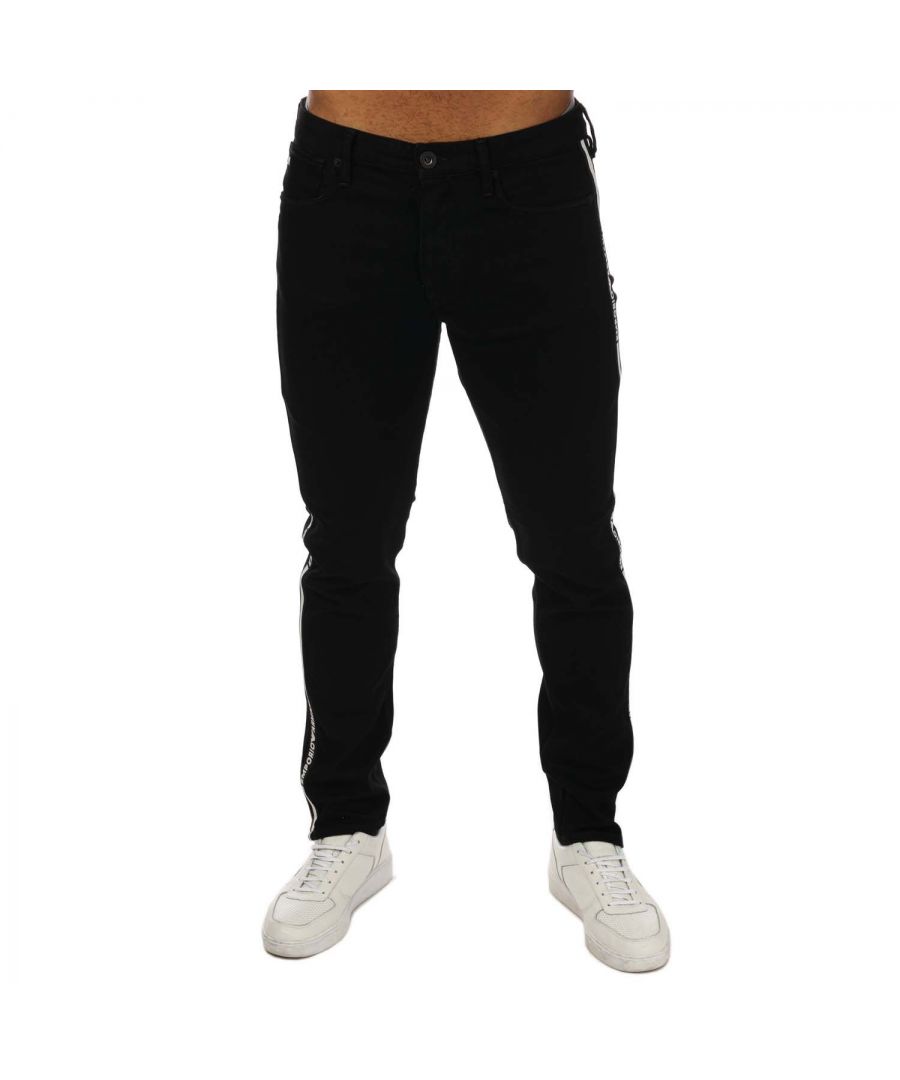 Armani J75 jeans met slanke pasvorm voor heren, zwart