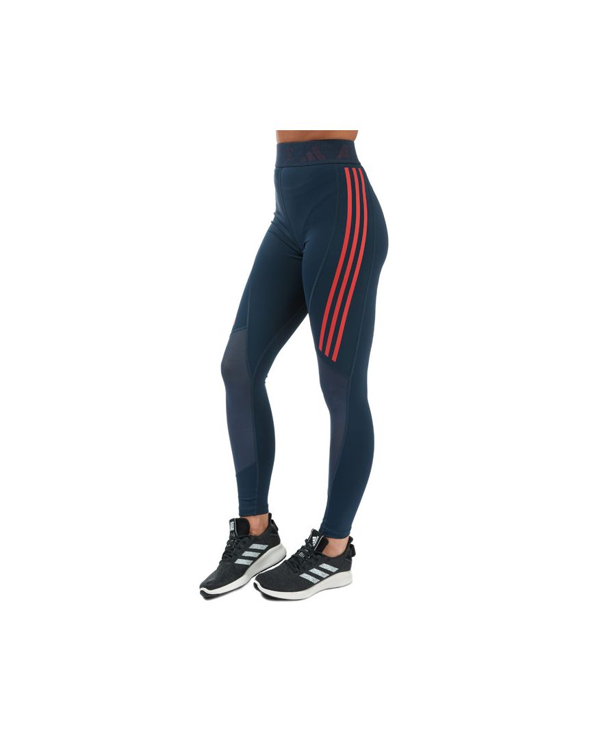 adidas Techfit 3-stripes Leggings in Blue