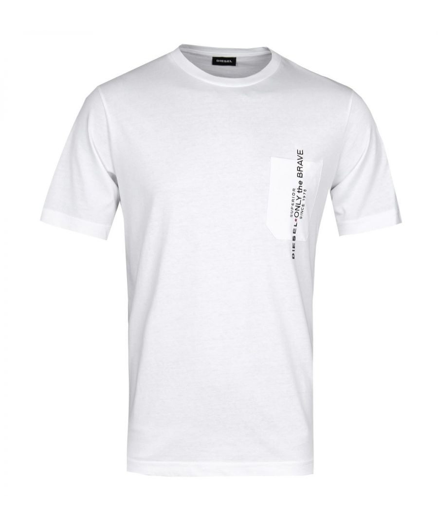 Image for Diesel Just Pocket White T-Shirt