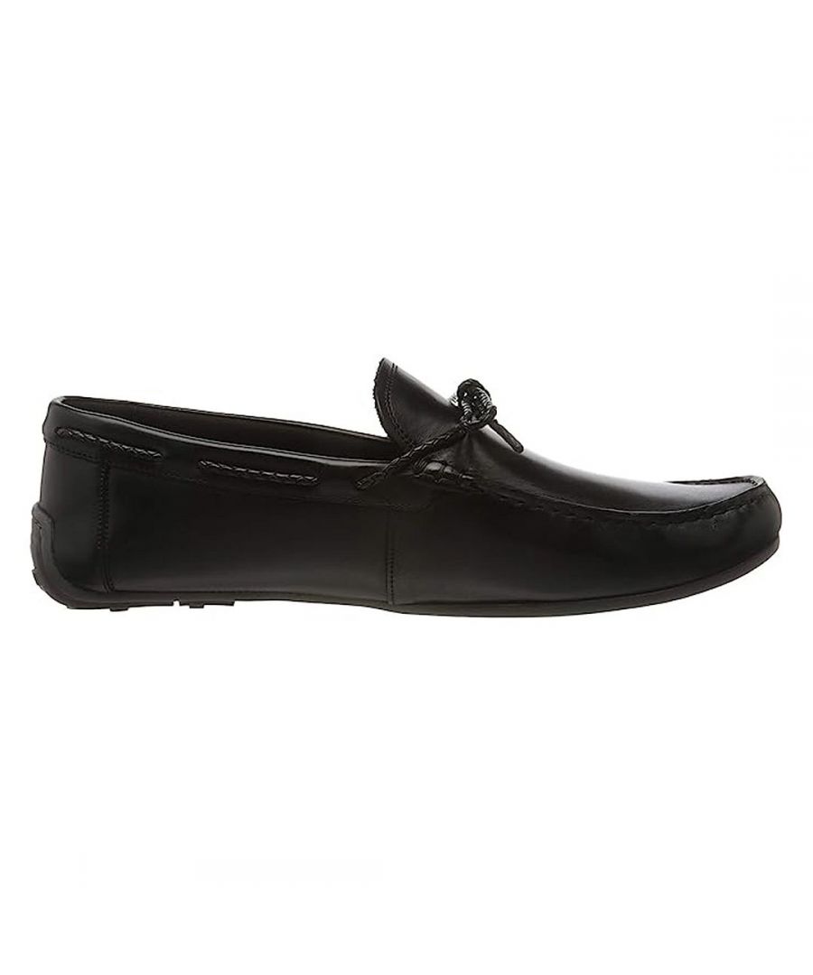 clarks reazor mens black boat shoes leather - size uk 6