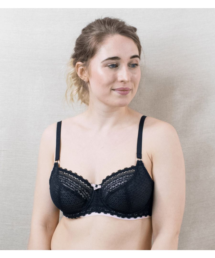 Freya Womens Daisy Lace Underwire Balcony Bra - Black Nylon - Size 38B