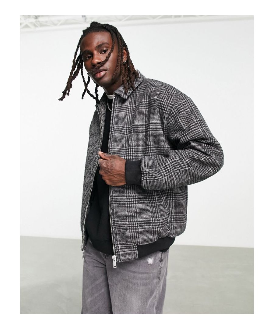 Jackets & Coats by ASOS DESIGN Jacket upgrade: check Spread collar Zip fastening Contrast panel Oversized fit Sold By: Asos
