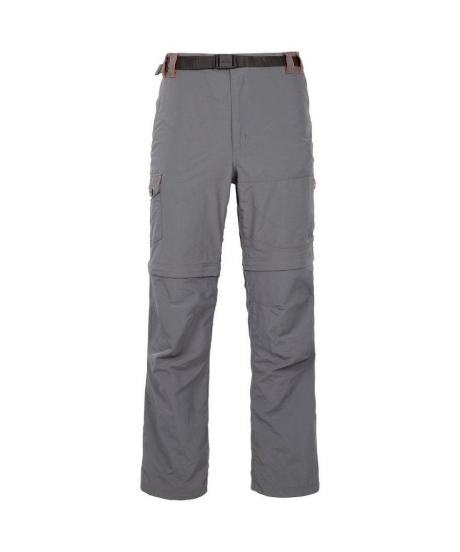 Trespass Mens Rynne B Mosquito Repellent Cargo Trousers (Carbon) - Dark Grey - Size 2XS
