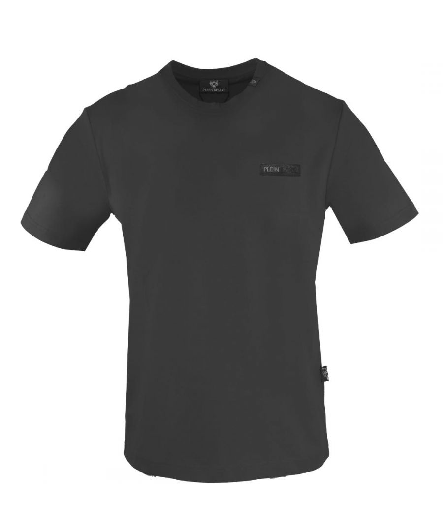 Philipp Plein Sport Plaque Logo Black T-Shirt. Philipp Plein Sport Black T-Shirt. Stretch Fit 95% Cotton, 5% Elastane. Crew Neck, Short Sleeves. Plein Branded Badge Front Left Chest. Style Code: TIPS126TN 99