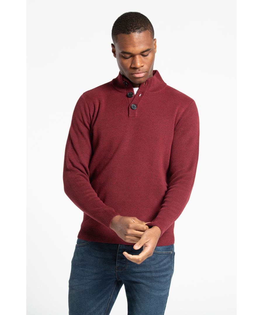 This jumper from Kensington Eastside is the perfect staple for your winter wardrobe. This jumper features a 1/4 button fastening funnel neck and ribbed elasticated, cuffs, and hem. This jumper is made from cotton blend fabrics, ensuring you are kept comfortable and warm.