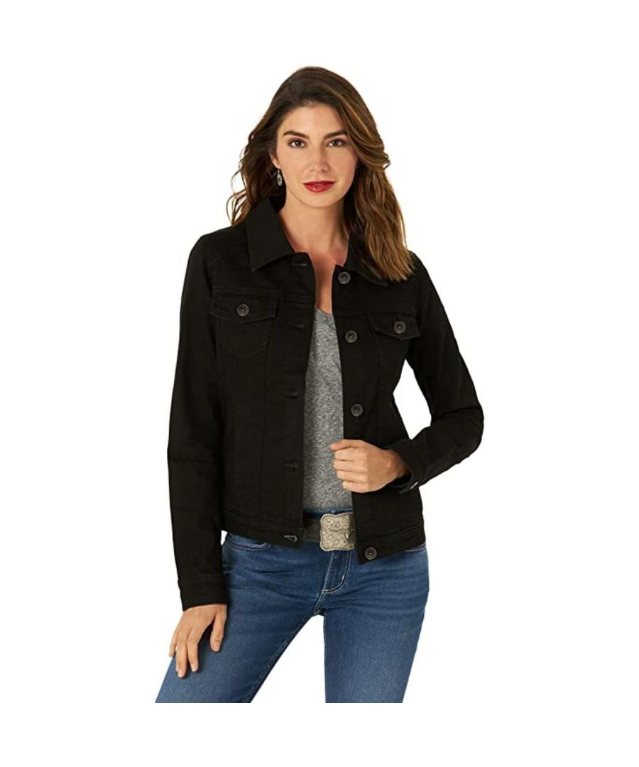 Womens Denim Jacket UK Sizes S-XL, Stylish Wardrobe Staple Button Jacket,  Two Front Flap Pockets For Easy Storage, 98% Cotton material and 2% Elastane for Extra Comfort and Stretch, Classic Coat Ideal For Wearing To All Casual Occasions.