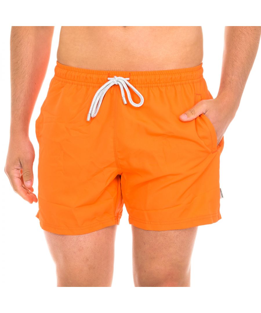 John Frank Mens swimsuit with velcro closure and mesh lining JFSS20SW01 - Orange - Size Small