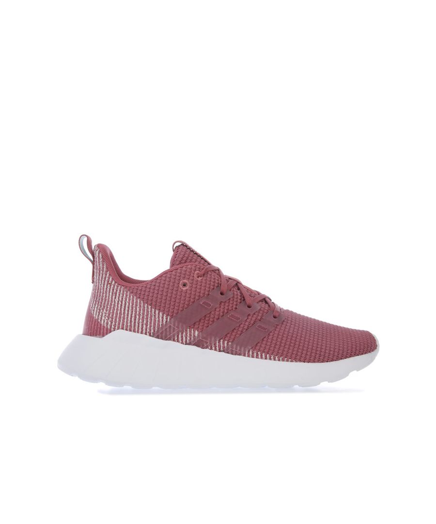 adidas Womenss Questar Flow Trainers in Rose Textile - Size UK 4.5