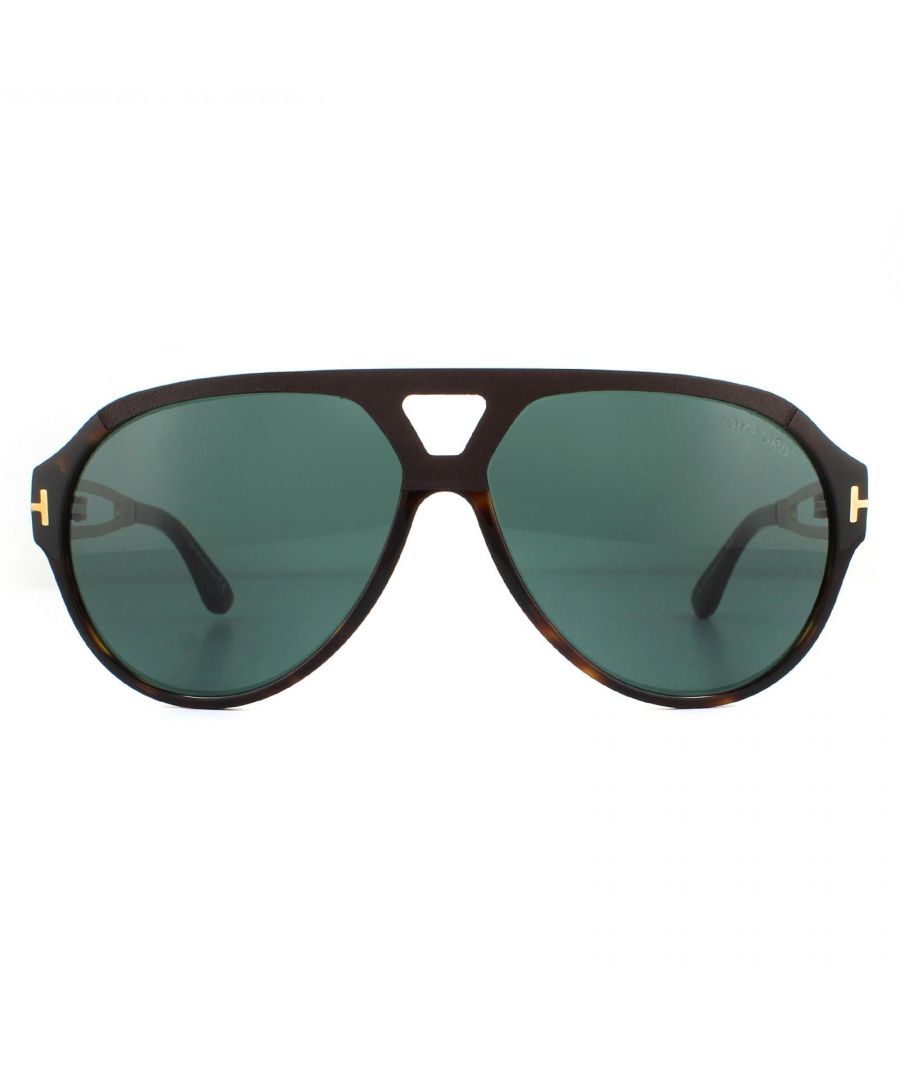 Tom Ford Sunglasses Paul FT0778 52N Dark Havana Green are a totally unique style with the cut-away detail from nthe temples, bold aviator shape and chunkcy thick retro style frame. Awesome Tom Ford sunglasses at his very best