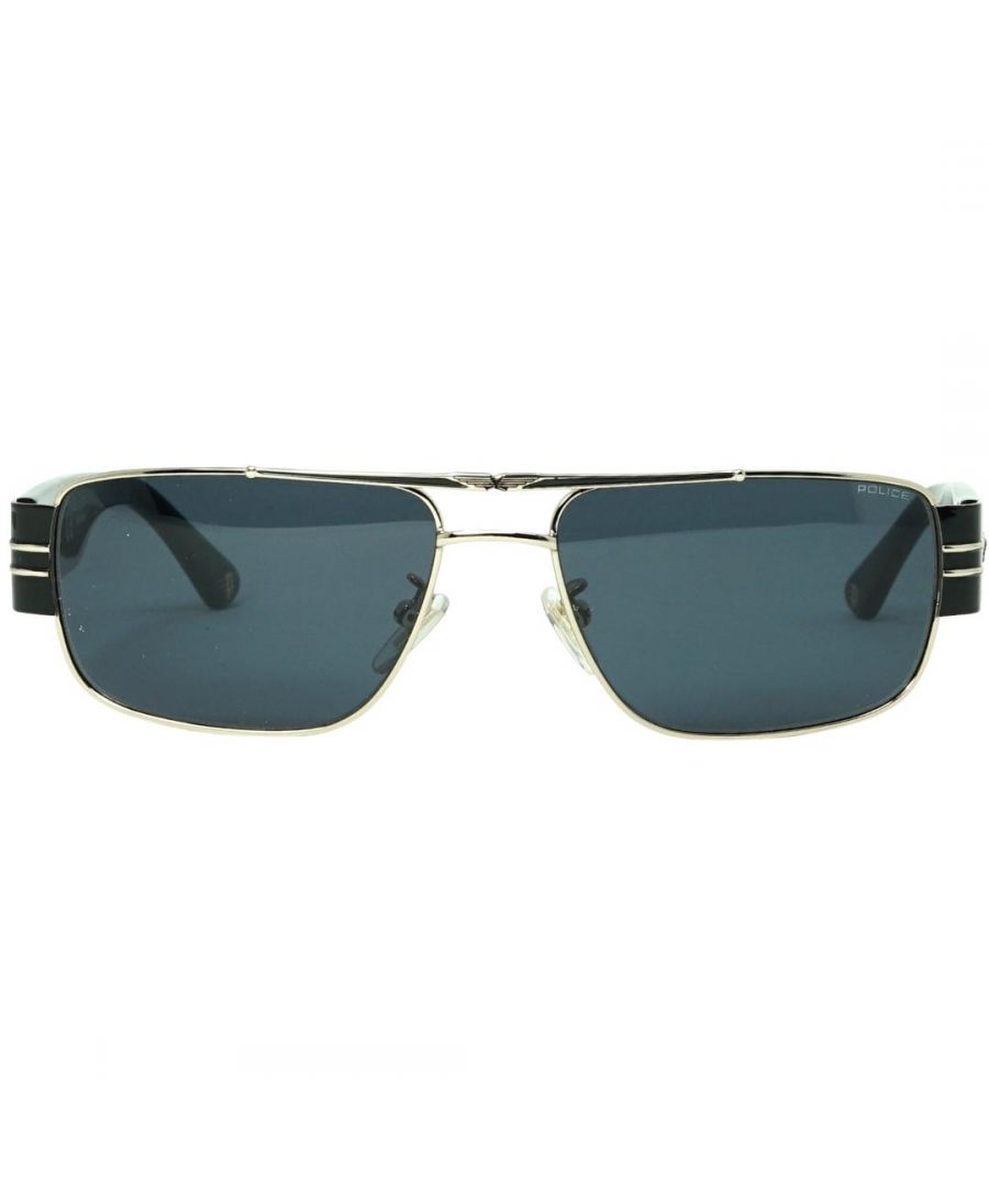 Police SPLA55M 0301 Black Sunglasses. Lens Width = 57mm. Nose Bridge Width = 16mm. Arm Length = 145mm. 100% Protection Against UVA & UVB Sunlight and Conform to British Standard EN 1836:2005. Sunglasses, Sunglasses Case, Cleaning Cloth and Care Instructions all Included