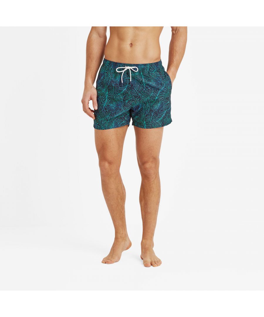 TOG24 Kai Mens Shorts Dark Indigo Tropical Print - Indigo Blue - Size 3XL