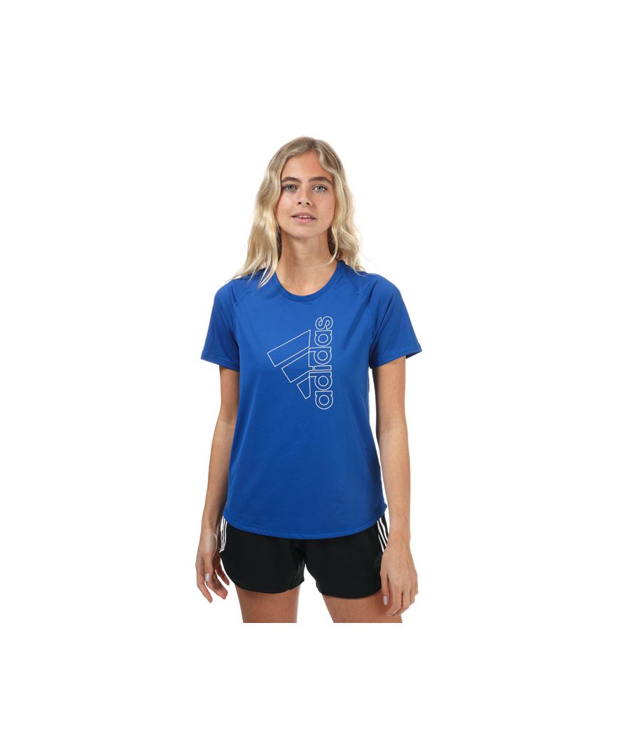 Women's adidas Badge Of Sport T-Shirt in royal white