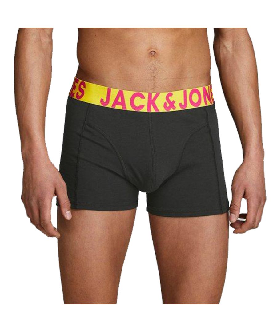 Image for Jack & Jones Mens Jaccrazy Solid Trunks 3 Pack Boxxer Shorts