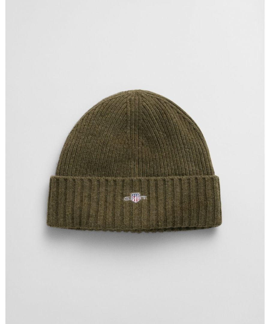 Gant Unisex Shield Wool Beanie - Green - Secret Sales