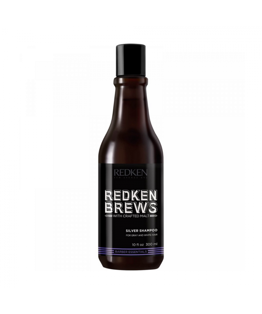 Image for Redken Brews With Crafted Malt Men's Silver Shampoo 300ml