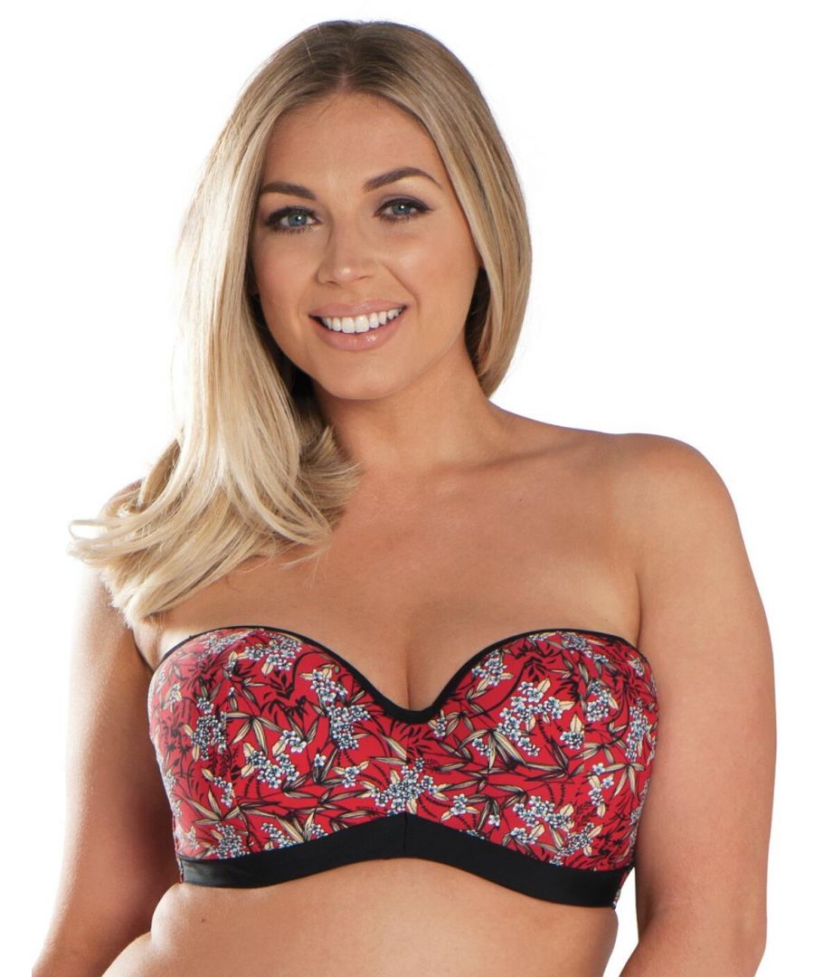 Curvy Kate Womens CS4641 Maya Bandeau Bikini Top - Red - Size 32D