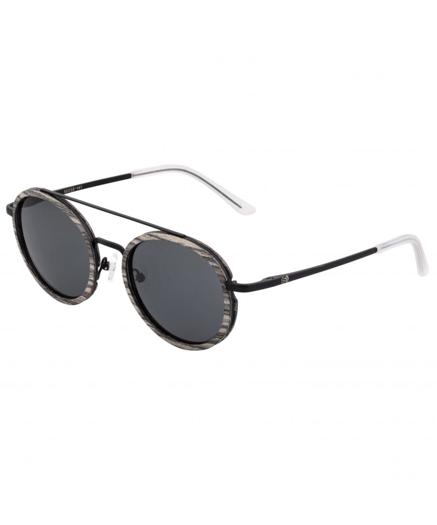 Earth Wood Unisex Binz Polarized Sunglasses - Grey - One Size
